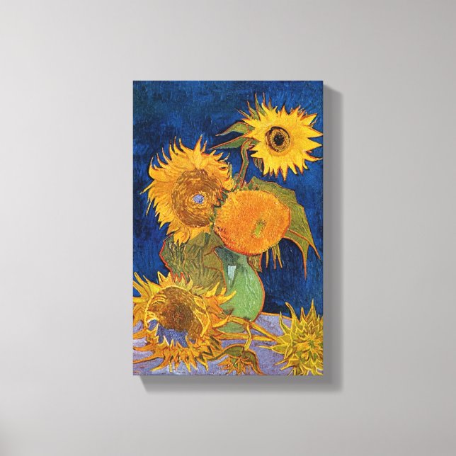 Lienzo Vintage Van Gogh Six Sunflowers (Anverso)