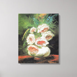 Lienzo Vintage Van Gogh Vase de Peonies