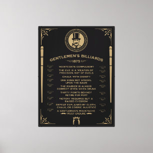 Lienzo Vintage Victorian Billiard Wall Art