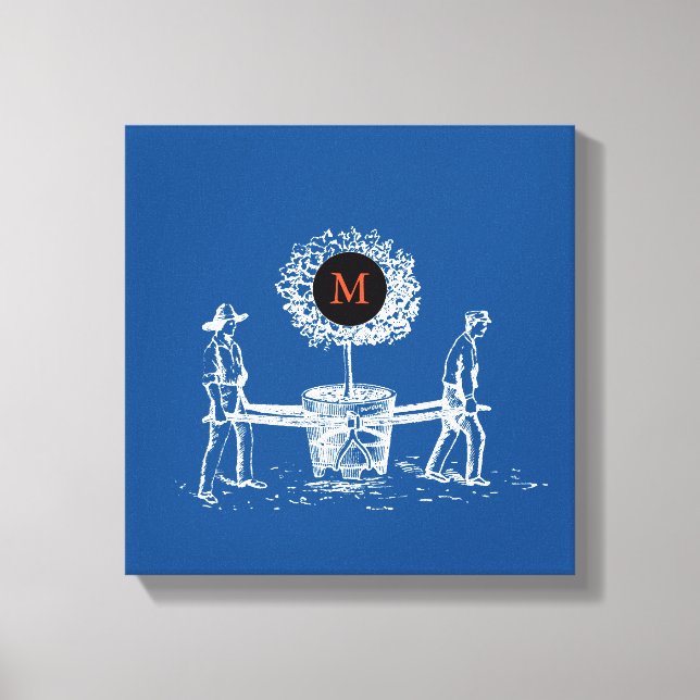 Lienzo Vintage W Tree Family Reunion Monograma Canvas (Anverso)