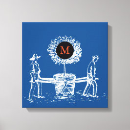 Lienzo Vintage W Tree Family Reunion Monograma Canvas