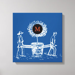 Lienzo Vintage W Tree Family Reunion Monograma Canvas