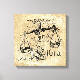 Lienzo Vintage Zodiac Libra