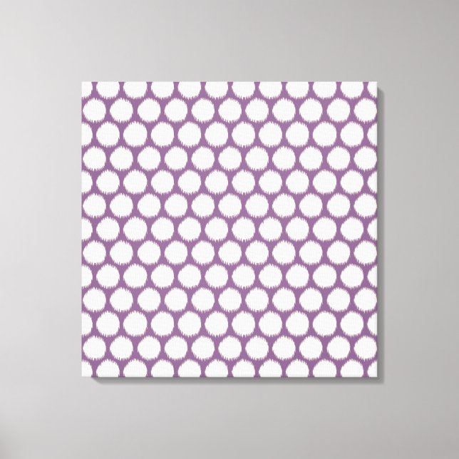 Lienzo Violet Asian Moods Ikat Dots (Anverso)