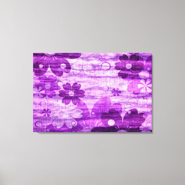 Lienzo Violet Floral Vintage (Anverso)