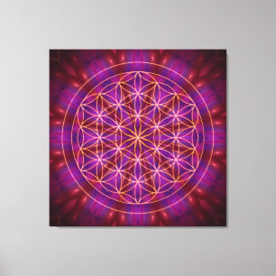 Lienzo Violet Power and the of flower life