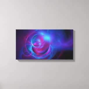 Lienzo Violeta azul y fractal cósmico rosa