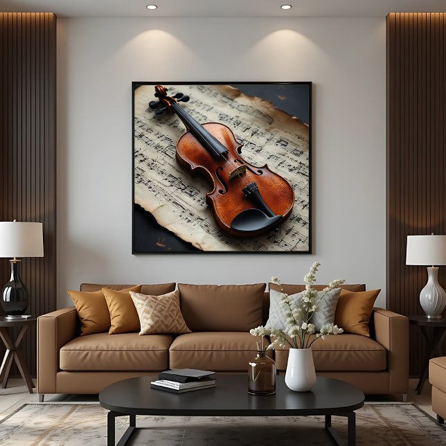 Lienzo Violín y partitura (Subido por el creador)