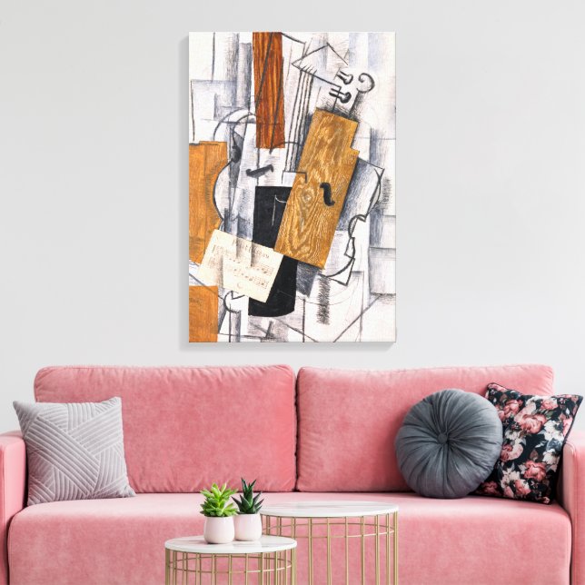 Lienzo Violin y Partitura | Georges Braque | (Insitu (Sala de estar))