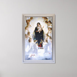 Lienzo Virgen con ángeles de William Adolphe Bouguereau