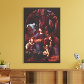 Lienzo Virgen de las Rocas de Leonardo da Vinci
