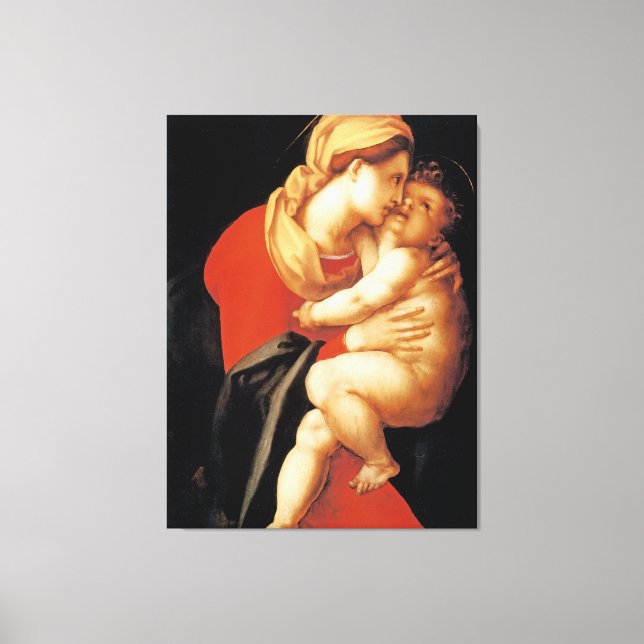 Lienzo Virgen e Niño de Jacopo Da Pontormo (Anverso)