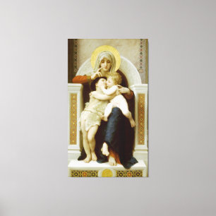 Lienzo Virgen María con Jesús y San Juan Bautista