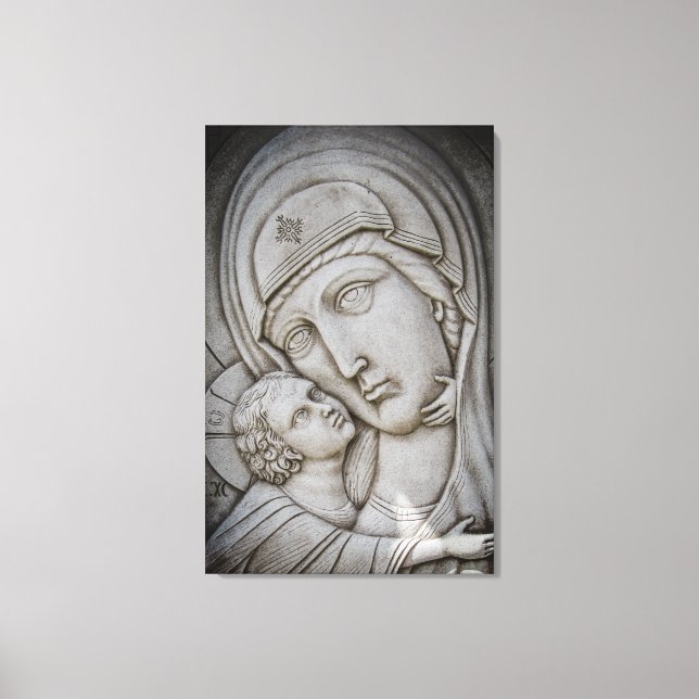 Lienzo Virgen María y Jesús (Anverso)
