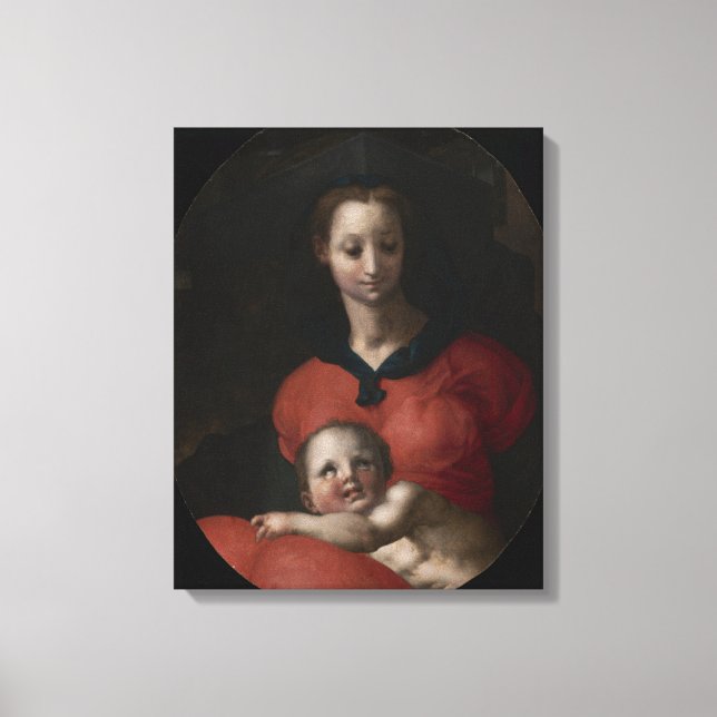 Lienzo Virgen y niño, conocida como la Madonna del Libro (Anverso)