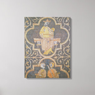 Lienzo Virgen y niño, detalle de la casulla de Clare,