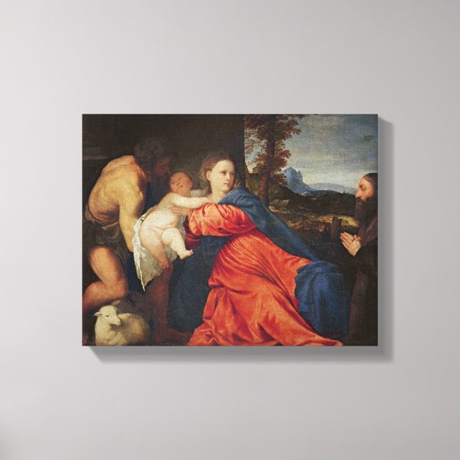 Lienzo Vírgenes e infantes (Anverso)