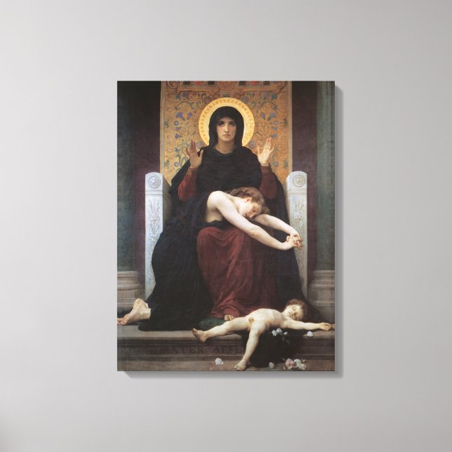 Lienzo Virgin of Consolation – William Adolphe Bouguereau (Anverso)