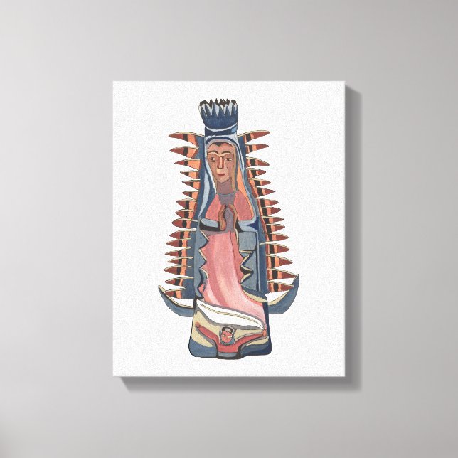 Lienzo Virgin Virgin Mary Our Lady of Guadalupe painting (Anverso)