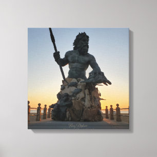 Lienzo Virginia Beachs King Neptune Satue