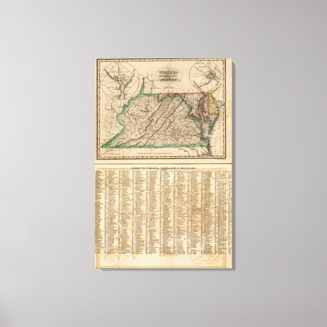 Lienzo Virginia, Maryland, Delaware 2 (Anverso)