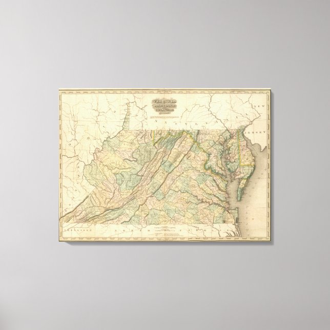 Lienzo Virginia, Maryland, Delware (Anverso)
