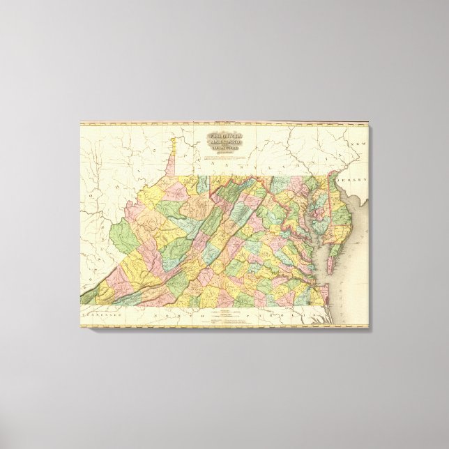 Lienzo Virginia Maryland y Delaware (Anverso)