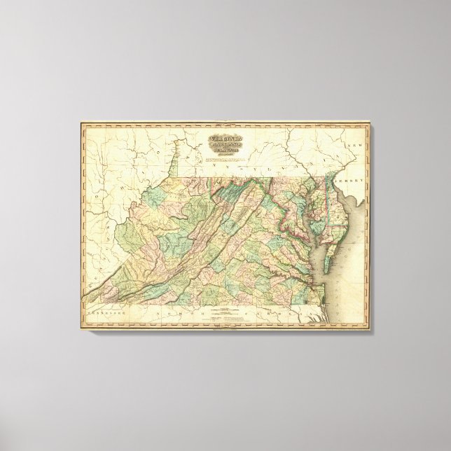 Lienzo Virginia, Maryland y Delaware (Anverso)