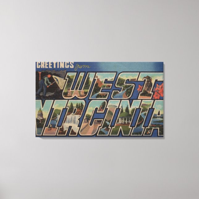 Lienzo Virginia Occidental (mina de carbón) - Escenas de  (Anverso)