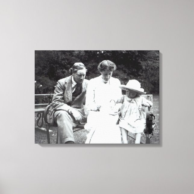 Lienzo Virginia Woolf con Clive y Julian Bell, 1910 (Anverso)