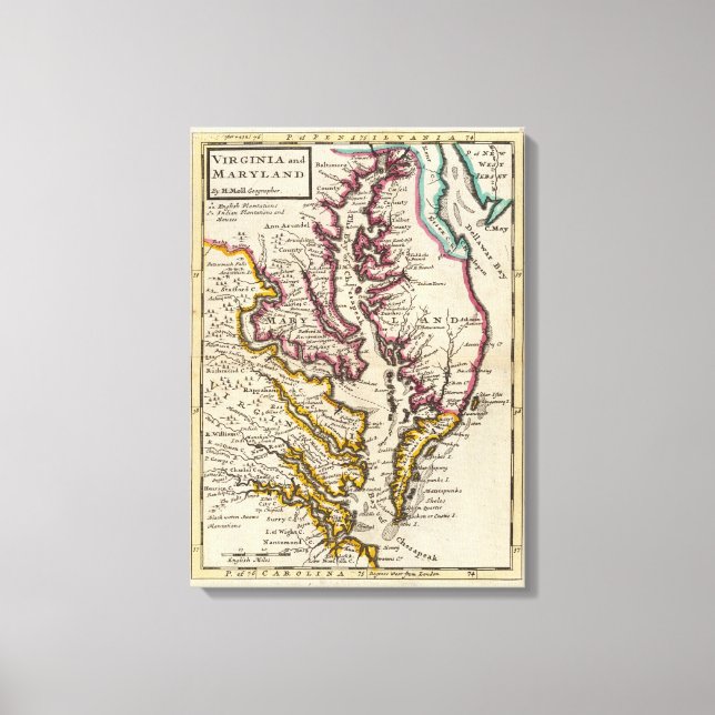 Lienzo Virginia y Maryland (Anverso)