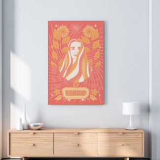 Lienzo Virgo Celestial Zodiac Pastel Dreams Wall Arts