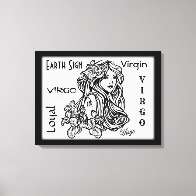 Lienzo Virgo El Zodiaco Virgen Enmarcado (Anverso)