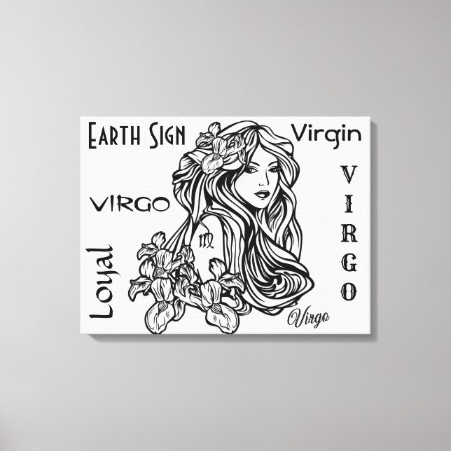 Lienzo Virgo La Virgen Zodiaco (Anverso)