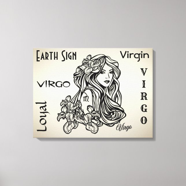 Lienzo Virgo La Virgen Zodiaco Dorado (Anverso)