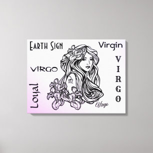 Lienzo Virgo La Virgen Zodíaco Púrpura