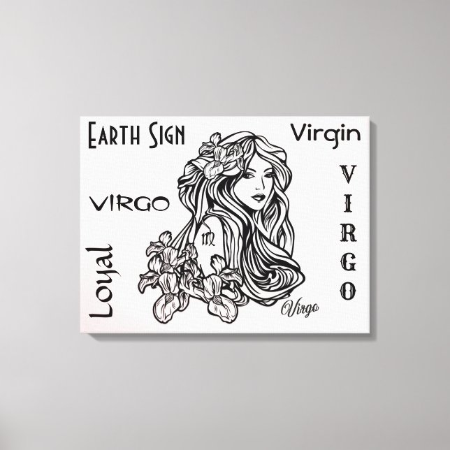 Lienzo Virgo La Virgen Zodiaco Rosa (Anverso)
