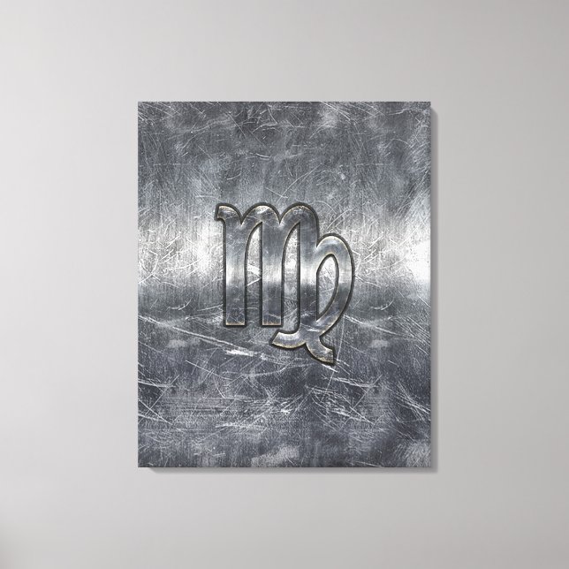 Lienzo Virgo Zodiac Rótulo Grunge Molestias (Anverso)