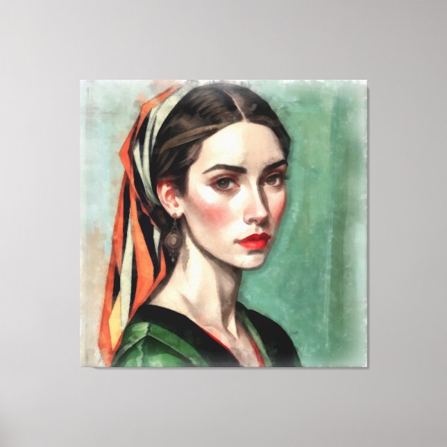 Lienzo Visage de femme.  (Anverso)