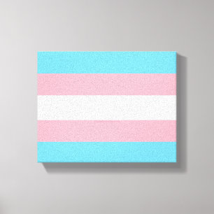 Lienzo Visibilidad de la bandera del orgullo transgénero 