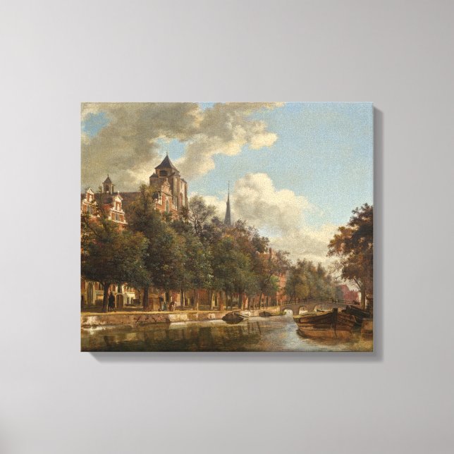 Lienzo Visión abajo de un canal holandés (Anverso)