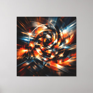 Lienzo Visión abstracta de movimiento y mente