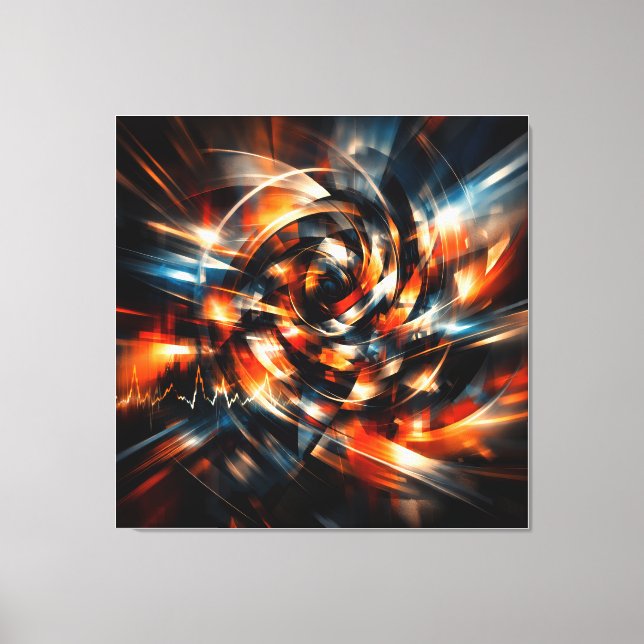 Lienzo Visión abstracta de movimiento y mente (Anverso)