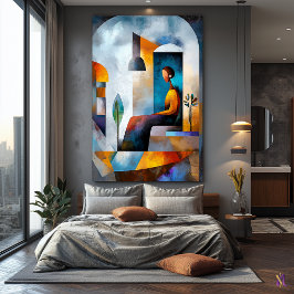 Lienzo Visión Cubista Moderna de la Era del Vacío