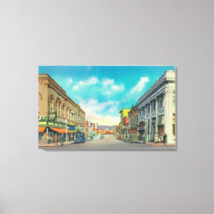 Lienzo Visión del este desde StreetPocatello de centro,