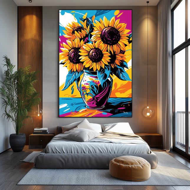 Lienzo Visión pop artística de los girasoles (Subido por el creador)