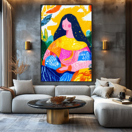 Lienzo Visión vívida fauvista de La Mona Lisa