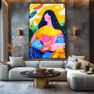 Lienzo Visión vívida fauvista de La Mona Lisa