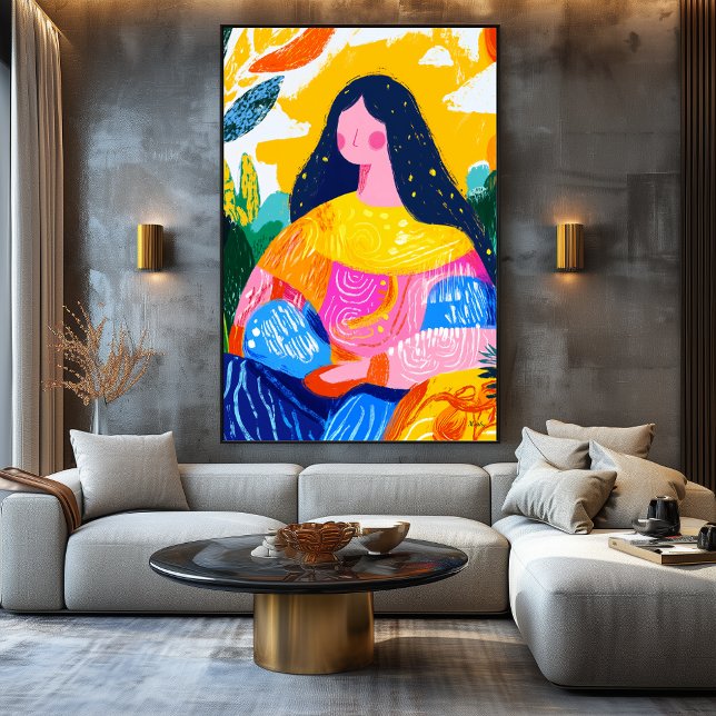 Lienzo Visión vívida fauvista de La Mona Lisa (Subido por el creador)