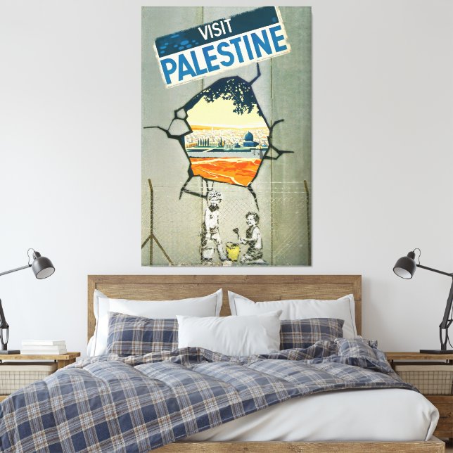 Lienzo Visit Palestine Beach Boys (Insitu(Dormitorio))